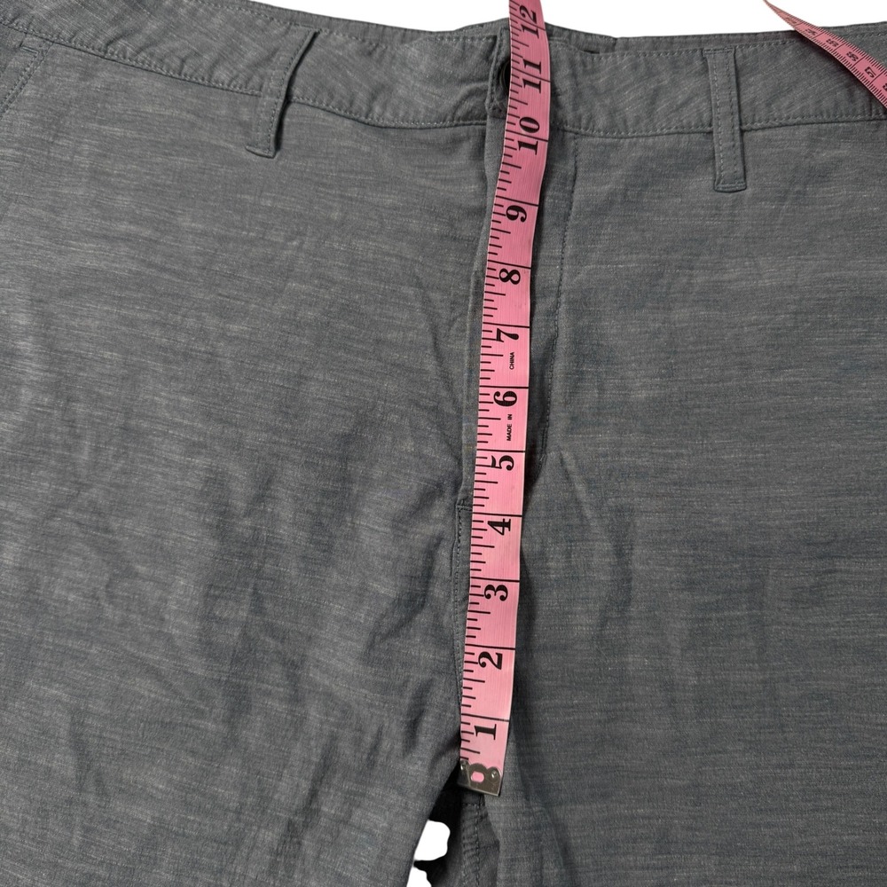 Reef Mens 38 Hybrid Shorts Heather Gray Stretch Cotton Blend Surf Casual 8" - Picture 4 of 8